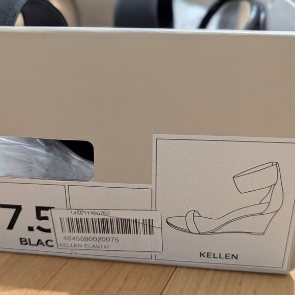 Banana Republic Black Suede Kellen Wedge 7.5 NIB - Picture 6 of 7